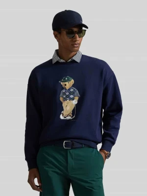 Sweter z dzianiny z nadrukiem polo bear z wyhaftowaniem Polo Ralph Lauren