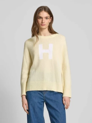 Sweter z dzianiny z nadrukiem z logo Hemisphere