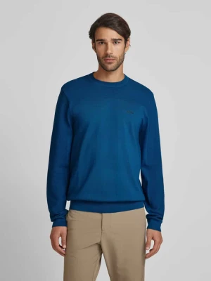 Sweter z dzianiny z nadrukiem z logo model ‘Momentum’ BOSS Green