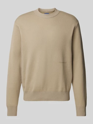 Sweter z dzianiny z nadrukiem z logo model ‘VESTERBRO’ jack & jones