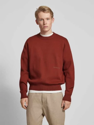 Sweter z dzianiny z nadrukiem z logo model ‘VESTERBRO’ jack & jones