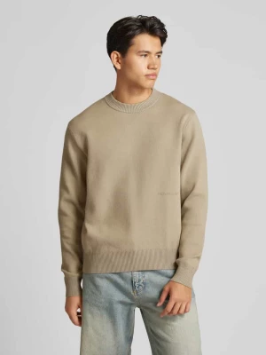 Sweter z dzianiny z nadrukiem z logo model ‘VESTERBRO’ jack & jones