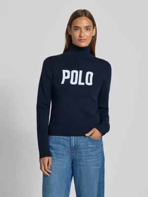 Sweter z dzianiny z nadrukiem z logo Polo Ralph Lauren