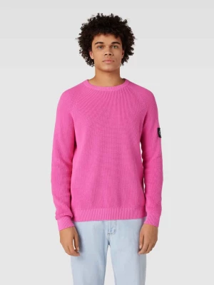 Sweter z dzianiny z naszywką z logo Calvin Klein Jeans