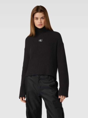 Sweter z dzianiny z naszywką z logo Calvin Klein Jeans