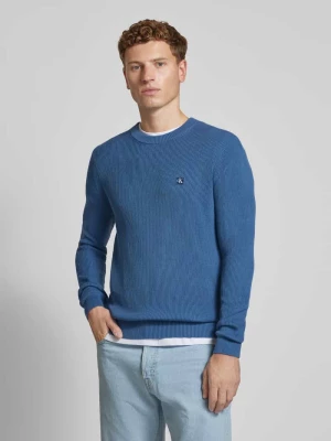 Sweter z dzianiny z naszywką z logo Calvin Klein Jeans