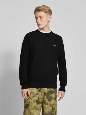 Sweter z dzianiny z naszywką z logo Calvin Klein Jeans