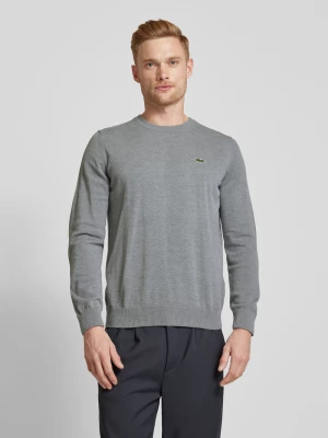 Sweter z dzianiny z naszywką z logo Lacoste