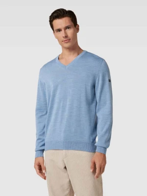 Sweter z dzianiny z naszywką z logo maerz muenchen