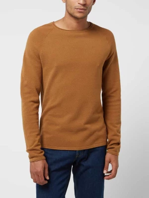 Sweter z dzianiny z naszywką z logo model ‘HILL’ jack & jones