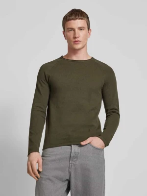 Sweter z dzianiny z naszywką z logo model ‘HILL’ jack & jones