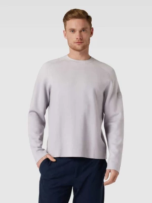 Sweter z dzianiny z naszywką z logo model ‘MILANO’ CK Calvin Klein