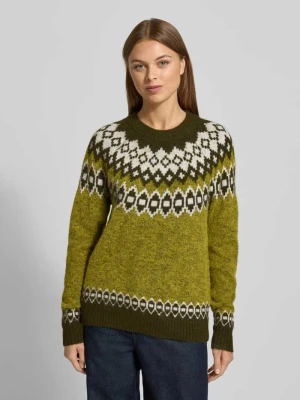 Sweter z dzianiny z norweskim wzorem model ‘Novala’ FREE/QUENT