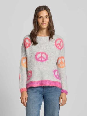 Sweter z dzianiny z obniżonymi ramionami miss goodlife