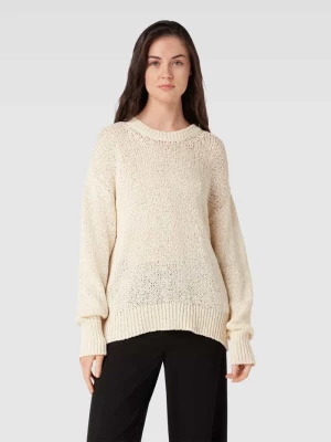 Sweter z dzianiny z obniżonymi ramionami model ‘Felodiena’ Boss