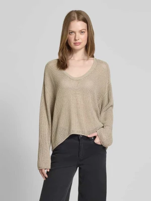 Sweter z dzianiny z obniżonymi ramionami model ‘MAIJA’ drykorn