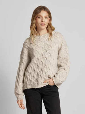 Sweter z dzianiny z obniżonymi ramionami model ‘RAMEA’ drykorn