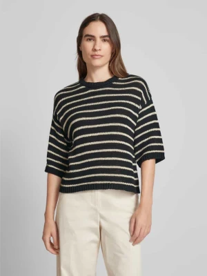 Sweter z dzianiny z obniżonymi ramionami model ‘ysabel’ Kaffe