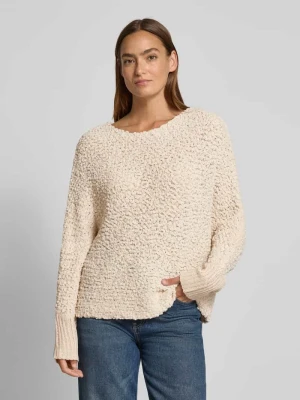 Sweter z dzianiny z okrągłym dekoltem Apricot