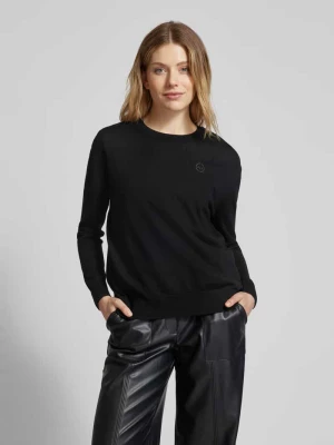 Sweter z dzianiny z okrągłym dekoltem Armani Exchange