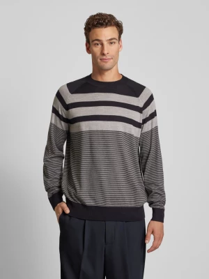 Sweter z dzianiny z okrągłym dekoltem Armani Exchange