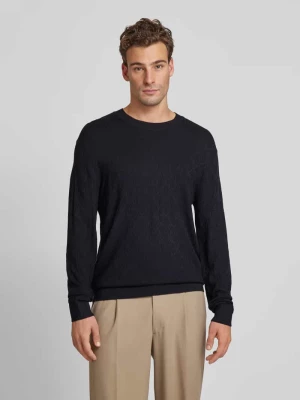 Sweter z dzianiny z okrągłym dekoltem Armani Exchange