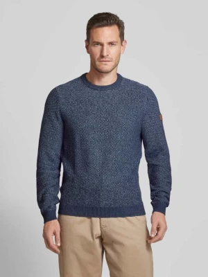 Sweter z dzianiny z okrągłym dekoltem camel active