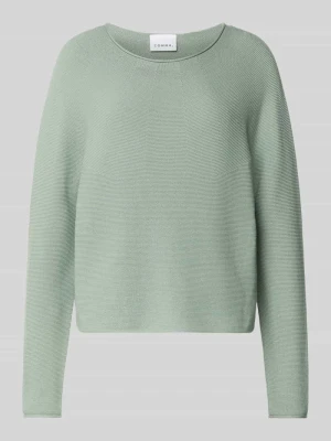 Sweter z dzianiny z okrągłym dekoltem comma