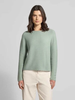 Sweter z dzianiny z okrągłym dekoltem comma