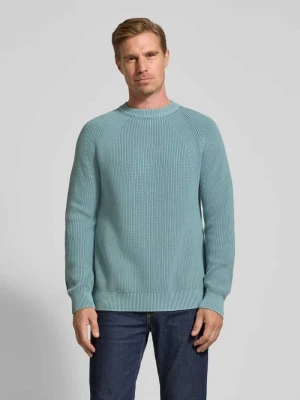 Sweter z dzianiny z okrągłym dekoltem drykorn