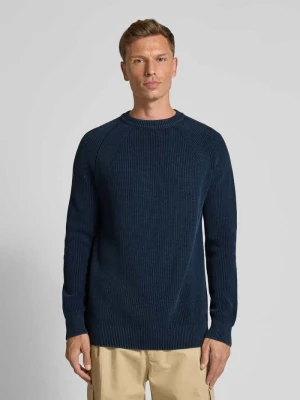 Sweter z dzianiny z okrągłym dekoltem drykorn