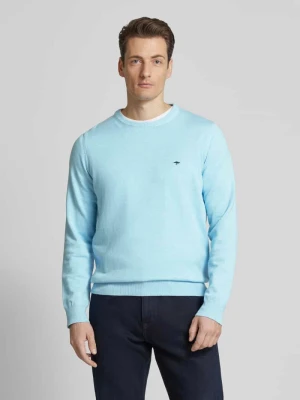 Sweter z dzianiny z okrągłym dekoltem FYNCH-HATTON