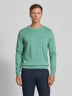 Sweter z dzianiny z okrągłym dekoltem FYNCH-HATTON