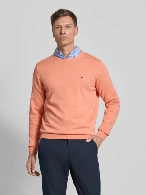 Sweter z dzianiny z okrągłym dekoltem FYNCH-HATTON