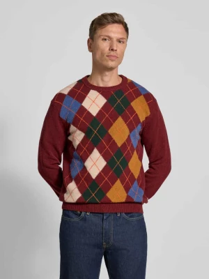 Sweter z dzianiny z okrągłym dekoltem Gant