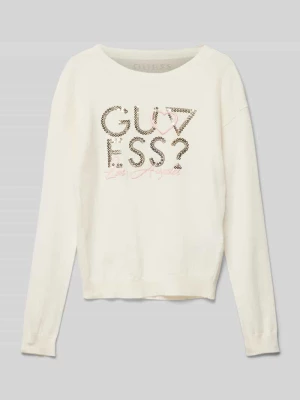 Sweter z dzianiny z okrągłym dekoltem Guess