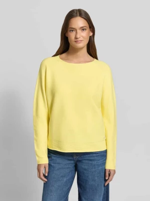 Sweter z dzianiny z okrągłym dekoltem i detalem z logo FYNCH-HATTON