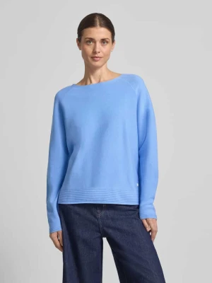 Sweter z dzianiny z okrągłym dekoltem i detalem z logo FYNCH-HATTON