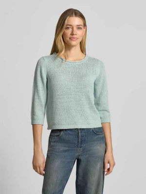 Sweter z dzianiny z okrągłym dekoltem i rękaw o dł. 3 / 4 Betty Barclay Miętowy