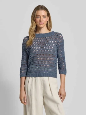 Sweter z dzianiny z okrągłym dekoltem i rękaw o dł. 3/4 LUISA CERANO