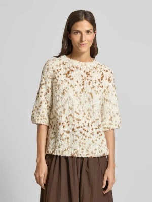 Sweter z dzianiny z okrągłym dekoltem i rękawem o dł. 1/2 Smith and Soul