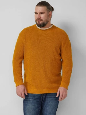 Sweter z dzianiny z okrągłym dekoltem i teksturowanym wzorem s.Oliver żółty