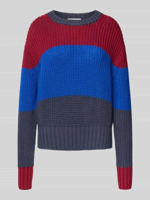 Sweter z dzianiny z okrągłym dekoltem i wzorem w paskie Calvin Klein Jeans