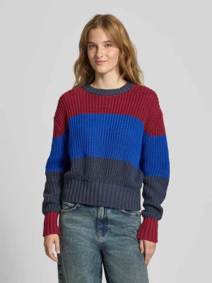 Sweter z dzianiny z okrągłym dekoltem i wzorem w paskie Calvin Klein Jeans