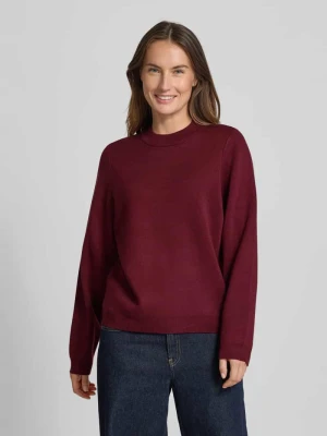 Sweter z dzianiny z okrągłym dekoltem Jake*s Oberżynowy