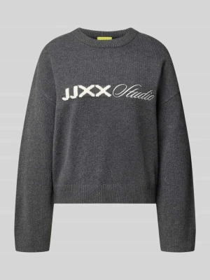 Sweter z dzianiny z okrągłym dekoltem JJXX Średnioszary melanż