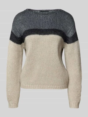 Sweter z dzianiny z okrągłym dekoltem LUISA CERANO
