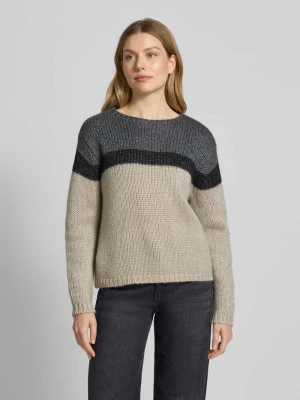 Sweter z dzianiny z okrągłym dekoltem LUISA CERANO