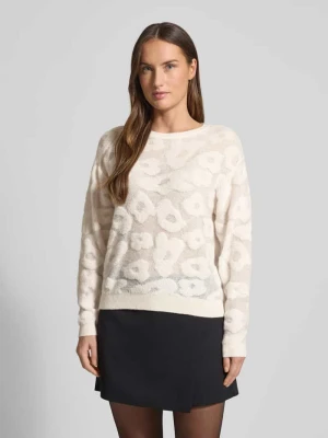 Sweter z dzianiny z okrągłym dekoltem LUISA CERANO