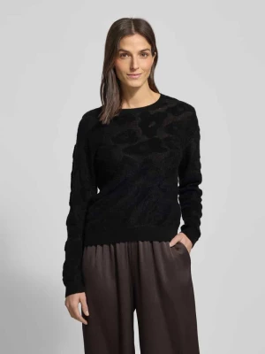 Sweter z dzianiny z okrągłym dekoltem LUISA CERANO